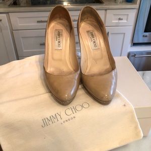 Jimmy Choo London PeepToe Platform Heels